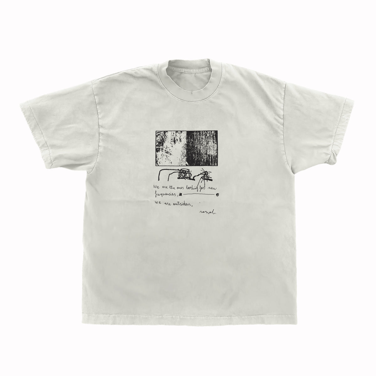 Narval Scribble Tee Bone White